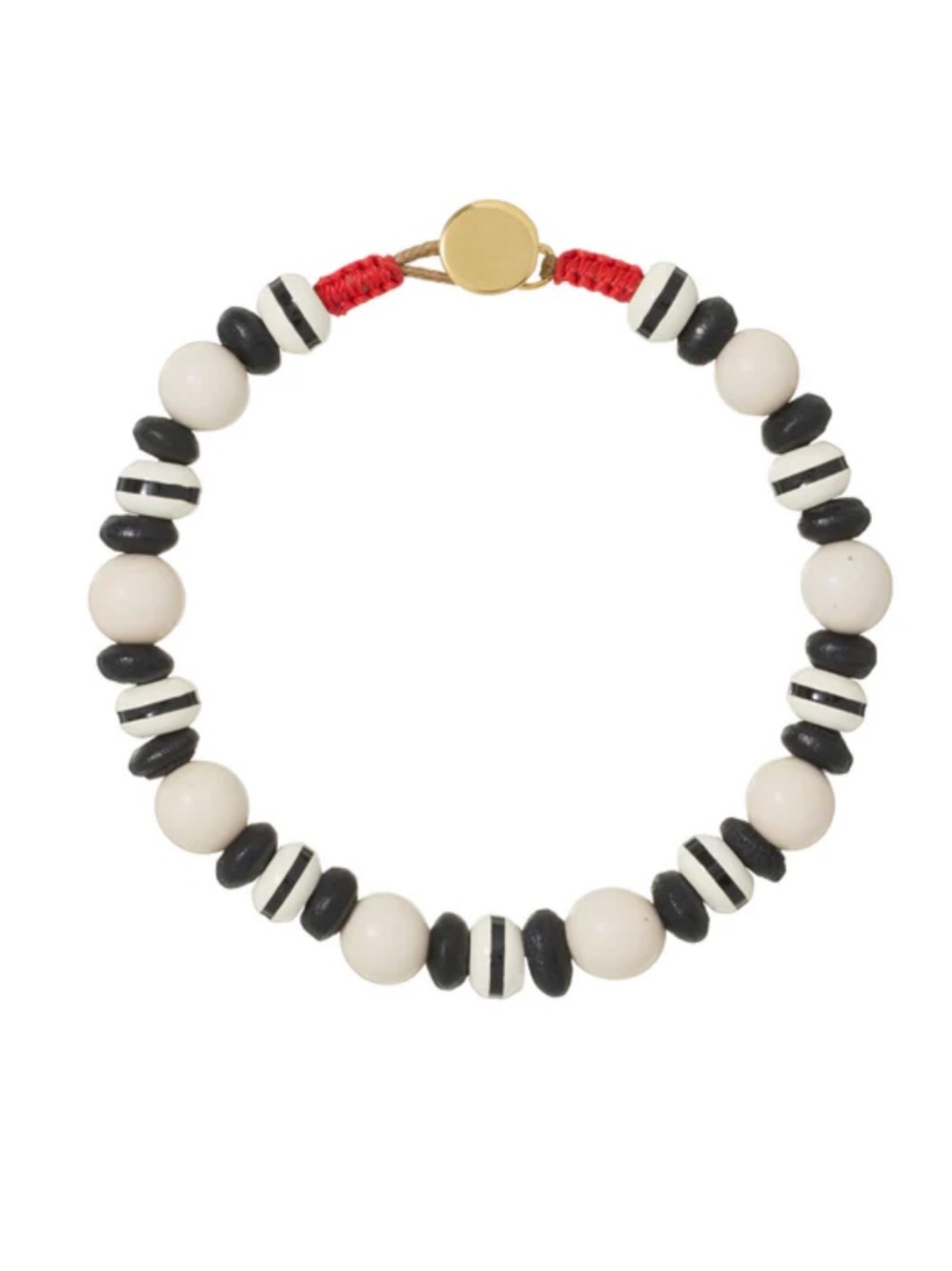 Roxanne. Assoulin Bone & Black Coconut Bracelet